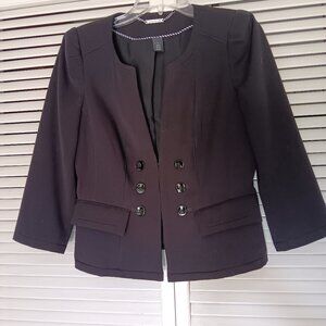 WHBM 3/4 Sleeve Black Blazer - sz 4
